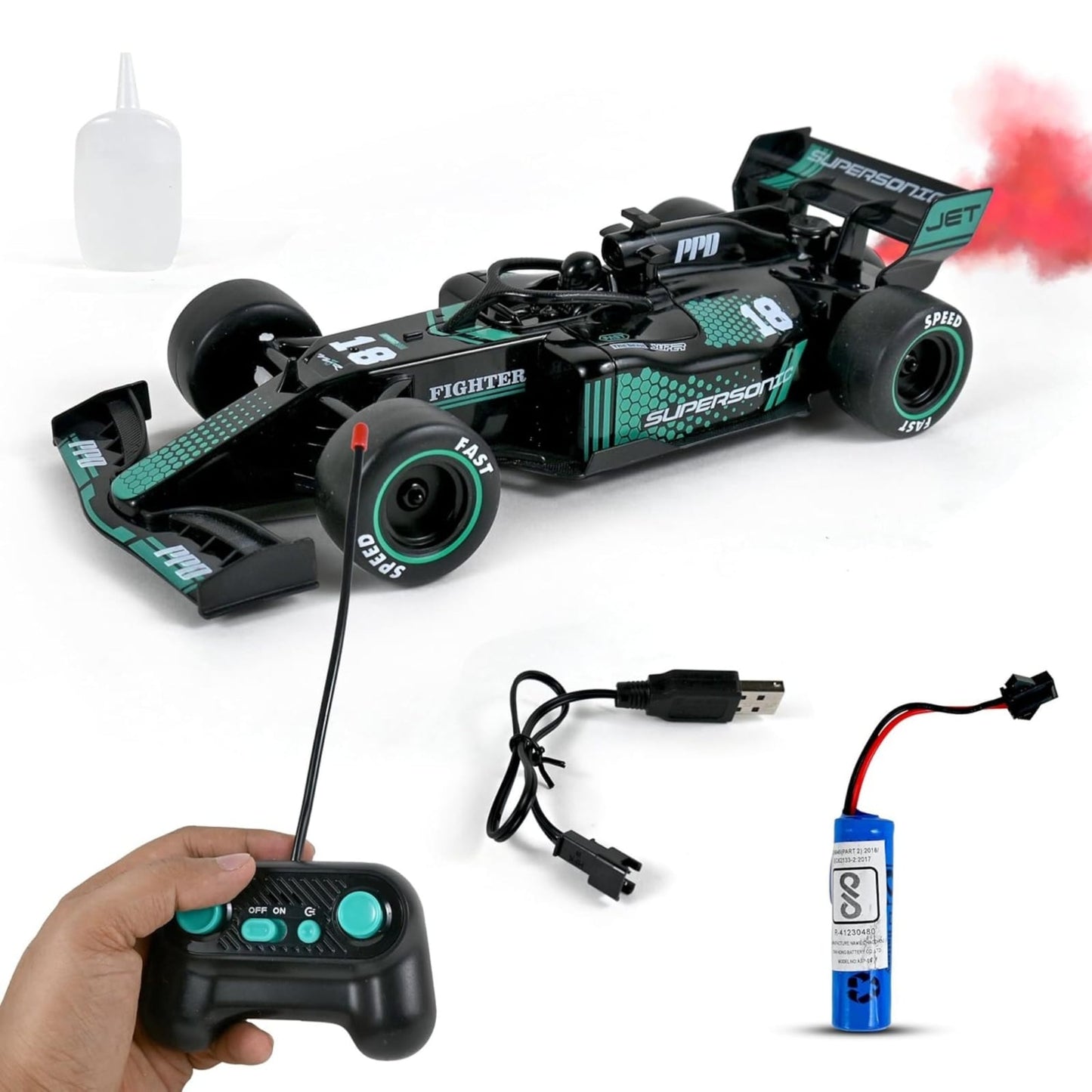 F1 Ferrari/F1 Mercedes RC Drift Car with Exhaust and Spray